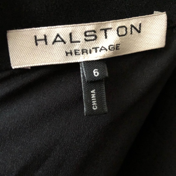 HALSTON HERITAGE Black + Silver Strapless Deep V Formal Maxi Gown Dress Size 6 - Picture 8 of 11